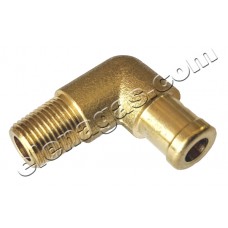 Коляно 90° Impco 1/8"NPT за маркуч ф10- месинг