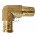Коляно 90° Impco 1/8"NPT за маркуч ф10- месинг