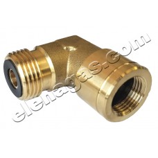 Коляно 90°  G3/8"L - KLF (G12) W21.8x1/14LH Ж/М месинг