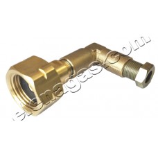 Коляно 90° с холендър W21.8x1/14LH женски - медна тръба ф8