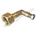 Коляно 90° с холендър W21.8x1/14LH женски - медна тръба ф8