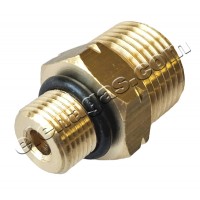 Нипел редуктивен 7/16" - G3/8"LH месинг