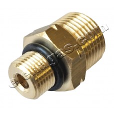 Нипел редуктивен 7/16" - G3/8"LH месинг