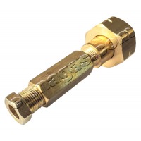 Преход холендров KLF(G12) W21.8x1/14LH женски за тръба ф8(М12х1) - месинг