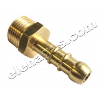 Преход мъжки 3/8" за маркуч ф9- месинг