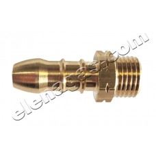 Преход мъжки G1/4"L за маркуч ф9- месинг