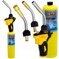 Газова горелка Elico MAPP AX1-106CGA за флакони 1" с пиезо комплект с 3 дюзи