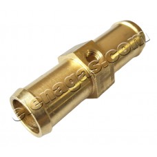 Преход за маркуч 16-16mm с 2 отвора М5/М6- месинг