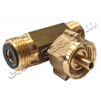 Тройник KLF(G12) W21.8x1/14LH М/Ж/М - месингов